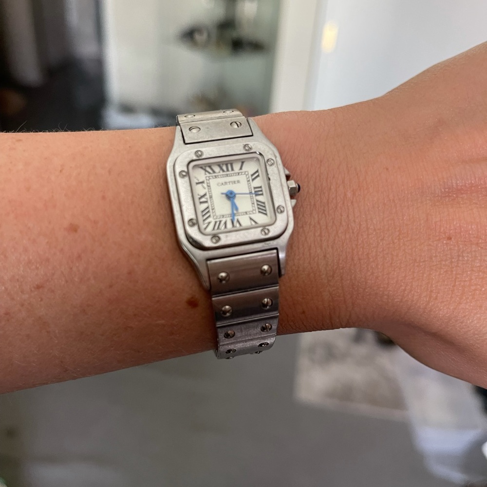 Silver Cartier watch
